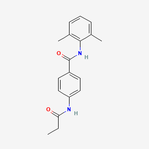 molecular formula C18H20N2O2 B4392215 N-(2,6-dimethylphenyl)-4-(propanoylamino)benzamide 