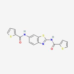 molecular formula C17H11N3O2S3 B4392245 N-[2-(thiophene-2-carbonylamino)-1,3-benzothiazol-6-yl]thiophene-2-carboxamide 