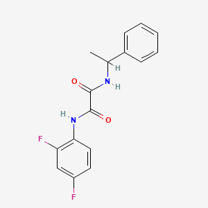 molecular formula C16H14F2N2O2 B4392258 N~1~-(2,4-DIFLUOROPHENYL)-N~2~-(1-PHENYLETHYL)ETHANEDIAMIDE 