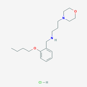 molecular formula C18H31ClN2O2 B4392351 N-[(2-butoxyphenyl)methyl]-3-morpholin-4-ylpropan-1-amine;hydrochloride 