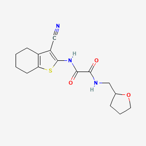 molecular formula C16H19N3O3S B4392382 N'-(3-cyano-4,5,6,7-tetrahydro-1-benzothiophen-2-yl)-N-(oxolan-2-ylmethyl)oxamide 