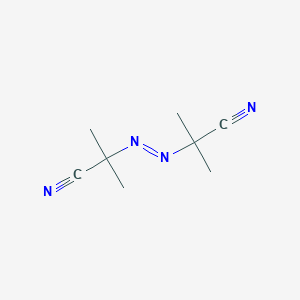 molecular formula C8H12N4<br>(CH3)2(CN)CN=NC(CN)(CH3)2<br>C8H12N4 B043924 2,2'-Azobis(2-methylpropionitrile) CAS No. 78-67-1