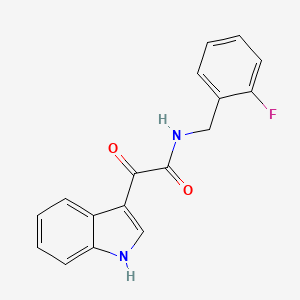 molecular formula C17H13FN2O2 B4392434 N-[(2-fluorophenyl)methyl]-2-(1H-indol-3-yl)-2-oxoacetamide 