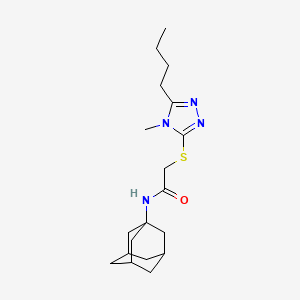molecular formula C19H30N4OS B4392462 N-(1-adamantyl)-2-[(5-butyl-4-methyl-1,2,4-triazol-3-yl)sulfanyl]acetamide 