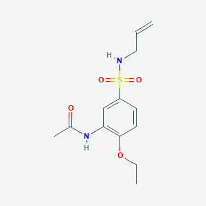 molecular formula C13H18N2O4S B4392480 N-{2-ETHOXY-5-[(PROP-2-EN-1-YL)SULFAMOYL]PHENYL}ACETAMIDE 