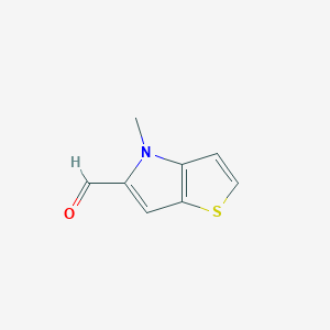 molecular formula C8H7NOS B043925 4-methyl-4H-thieno[3,2-b]pyrrole-5-carbaldehyde CAS No. 121933-60-6
