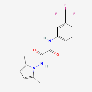 molecular formula C15H14F3N3O2 B4392536 N'-(2,5-dimethylpyrrol-1-yl)-N-[3-(trifluoromethyl)phenyl]oxamide 