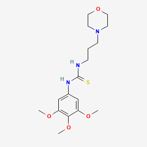 molecular formula C17H27N3O4S B4392567 N-(3-MORPHOLINOPROPYL)-N'-(3,4,5-TRIMETHOXYPHENYL)THIOUREA 