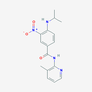molecular formula C16H18N4O3 B4392648 N-(3-methylpyridin-2-yl)-3-nitro-4-(propan-2-ylamino)benzamide 