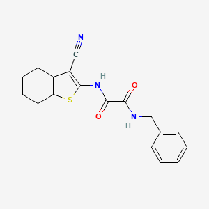 molecular formula C18H17N3O2S B4392700 N-benzyl-N'-(3-cyano-4,5,6,7-tetrahydro-1-benzothiophen-2-yl)oxamide 