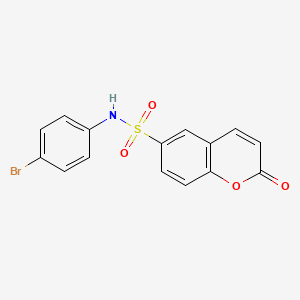molecular formula C15H10BrNO4S B4392780 N-(4-bromophenyl)-2-oxo-2H-chromene-6-sulfonamide 