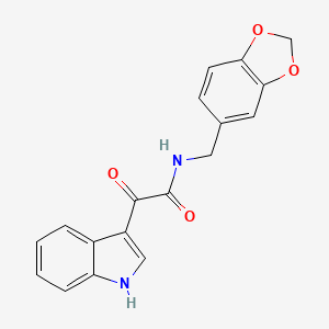 molecular formula C18H14N2O4 B4392781 N-[(2H-1,3-BENZODIOXOL-5-YL)METHYL]-2-(1H-INDOL-3-YL)-2-OXOACETAMIDE 