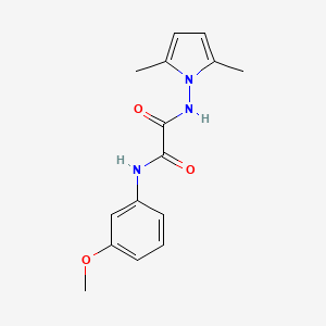 molecular formula C15H17N3O3 B4392842 N'-(2,5-dimethylpyrrol-1-yl)-N-(3-methoxyphenyl)oxamide 