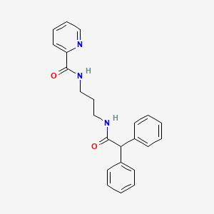 molecular formula C23H23N3O2 B4392881 N-[3-[(2,2-diphenylacetyl)amino]propyl]pyridine-2-carboxamide 