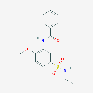 molecular formula C16H18N2O4S B4392921 N-[5-(ethylsulfamoyl)-2-methoxyphenyl]benzamide 