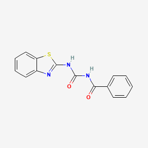 molecular formula C15H11N3O2S B4392979 N-(1,3-benzothiazol-2-ylcarbamoyl)benzamide 