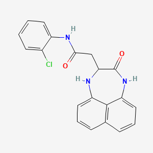 molecular formula C20H16ClN3O2 B4392987 N-(2-chlorophenyl)-2-(3-hydroxy-1,2-dihydronaphtho[1,8-ef][1,4]diazepin-2-yl)acetamide 