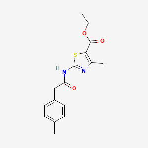 molecular formula C16H18N2O3S B4392993 ethyl 4-methyl-2-{[(4-methylphenyl)acetyl]amino}-1,3-thiazole-5-carboxylate 
