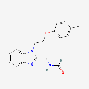 molecular formula C18H19N3O2 B4393014 N-({1-[2-(4-METHYLPHENOXY)ETHYL]-1H-1,3-BENZODIAZOL-2-YL}METHYL)FORMAMIDE 