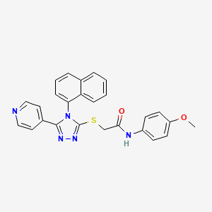 molecular formula C26H21N5O2S B4393052 N~1~-(4-METHOXYPHENYL)-2-{[4-(1-NAPHTHYL)-5-(4-PYRIDYL)-4H-1,2,4-TRIAZOL-3-YL]SULFANYL}ACETAMIDE 