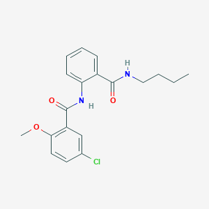 molecular formula C19H21ClN2O3 B4393085 N-[2-(butylcarbamoyl)phenyl]-5-chloro-2-methoxybenzamide 