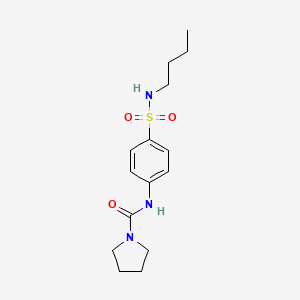 molecular formula C15H23N3O3S B4393165 N-[4-(butylsulfamoyl)phenyl]pyrrolidine-1-carboxamide 