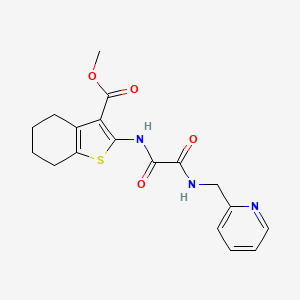 molecular formula C18H19N3O4S B4393197 Methyl 2-[[2-oxo-2-(pyridin-2-ylmethylamino)acetyl]amino]-4,5,6,7-tetrahydro-1-benzothiophene-3-carboxylate 