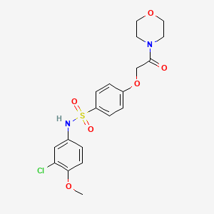 molecular formula C19H21ClN2O6S B4393198 N-(3-chloro-4-methoxyphenyl)-4-(2-morpholin-4-yl-2-oxoethoxy)benzenesulfonamide 