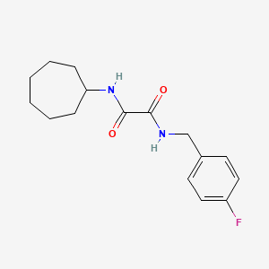 molecular formula C16H21FN2O2 B4393227 N'-cycloheptyl-N-[(4-fluorophenyl)methyl]oxamide 