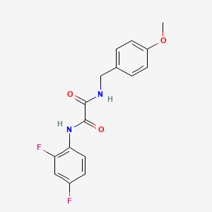molecular formula C16H14F2N2O3 B4393235 N'-(2,4-difluorophenyl)-N-[(4-methoxyphenyl)methyl]oxamide 