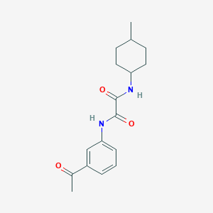 molecular formula C17H22N2O3 B4393256 N'-(3-acetylphenyl)-N-(4-methylcyclohexyl)oxamide 