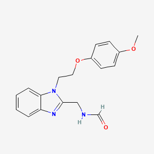 molecular formula C18H19N3O3 B4393407 N-({1-[2-(4-METHOXYPHENOXY)ETHYL]-1H-1,3-BENZODIAZOL-2-YL}METHYL)FORMAMIDE 