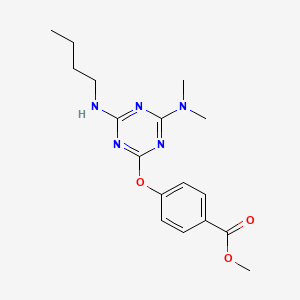 molecular formula C17H23N5O3 B4393432 Methyl 4-[[4-(butylamino)-6-(dimethylamino)-1,3,5-triazin-2-yl]oxy]benzoate 