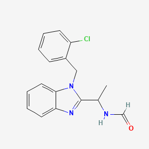 molecular formula C17H16ClN3O B4393449 N-(1-{1-[(2-CHLOROPHENYL)METHYL]-1H-1,3-BENZODIAZOL-2-YL}ETHYL)FORMAMIDE 