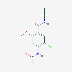 molecular formula C14H19ClN2O3 B4393570 N-TERT-BUTYL-5-CHLORO-4-ACETAMIDO-2-METHOXYBENZAMIDE 