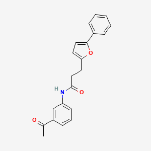 molecular formula C21H19NO3 B4393594 N-(3-acetylphenyl)-3-(5-phenylfuran-2-yl)propanamide 