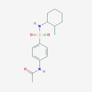molecular formula C15H22N2O3S B4393600 N-[4-[(2-methylcyclohexyl)sulfamoyl]phenyl]acetamide 