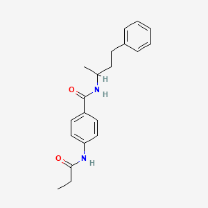 molecular formula C20H24N2O2 B4393602 N-(4-phenylbutan-2-yl)-4-(propanoylamino)benzamide 