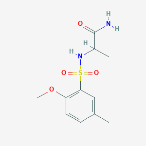 molecular formula C11H16N2O4S B4393630 2-[(2-Methoxy-5-methylphenyl)sulfonylamino]propanamide 