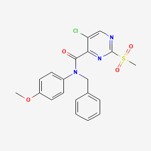 molecular formula C20H18ClN3O4S B4393696 N-BENZYL-5-CHLORO-2-METHANESULFONYL-N-(4-METHOXYPHENYL)PYRIMIDINE-4-CARBOXAMIDE 