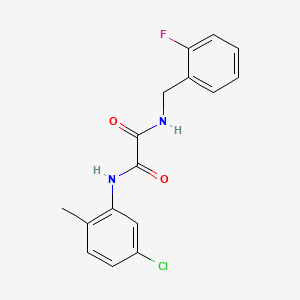 molecular formula C16H14ClFN2O2 B4393766 N'-(5-chloro-2-methylphenyl)-N-[(2-fluorophenyl)methyl]oxamide 