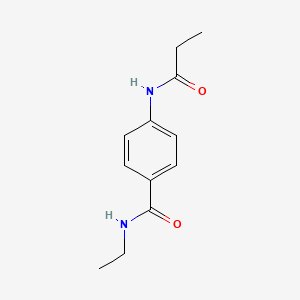 molecular formula C12H16N2O2 B4393814 N-ethyl-4-(propanoylamino)benzamide 