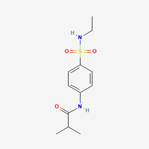 molecular formula C12H18N2O3S B4393879 N-[4-(ethylsulfamoyl)phenyl]-2-methylpropanamide 