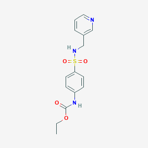 molecular formula C15H17N3O4S B4394006 ethyl N-[4-(pyridin-3-ylmethylsulfamoyl)phenyl]carbamate 