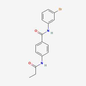 molecular formula C16H15BrN2O2 B4394164 N-(3-bromophenyl)-4-(propanoylamino)benzamide 
