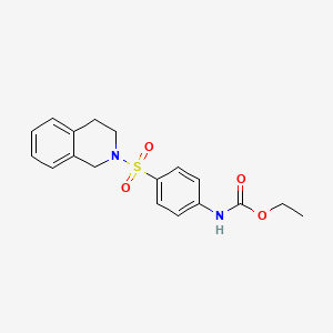 molecular formula C18H20N2O4S B4394179 ethyl N-[4-(3,4-dihydro-1H-isoquinolin-2-ylsulfonyl)phenyl]carbamate 