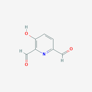 molecular formula C7H5NO3 B043942 3-Hydroxypyridine-2,6-dicarbaldehyde CAS No. 113231-32-6
