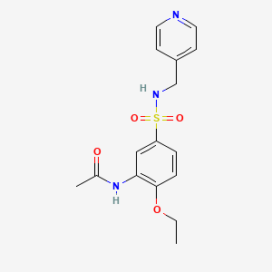 molecular formula C16H19N3O4S B4394263 N-{2-ethoxy-5-[(pyridin-4-ylmethyl)sulfamoyl]phenyl}acetamide 