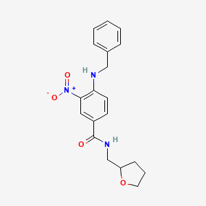 molecular formula C19H21N3O4 B4394287 4-(benzylamino)-3-nitro-N-(oxolan-2-ylmethyl)benzamide 