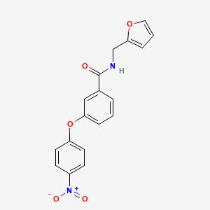 molecular formula C18H14N2O5 B4394396 N-(furan-2-ylmethyl)-3-(4-nitrophenoxy)benzamide 
